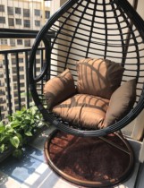 Rocking chair Single double thick rattan hanging basket hanging chair Indoor swing rattan chair Nordic balcony outdoor household cradle hammock