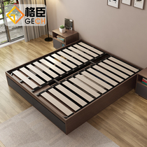 Modern minimalist no headboard box bed Space-saving Nordic 1 5-meter storage bed Master bedroom high box double bed