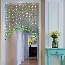 Crystal bead curtain living room dining room aisle porch partition curtain bedroom toilet feng shui blocking door curtain free of punching