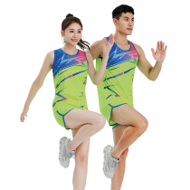 Track and field training suit mens sprint marathon vest competition sports test track and field running clothes womens customization