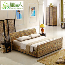Rattan Bed Hotel Suites Rattan Furniture Bedroom Real Rattan 1 8 m Double Bed Rattan Rattan Bed TD