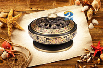 3 5 inch copper antique copper enamel pan incense burner incense burner