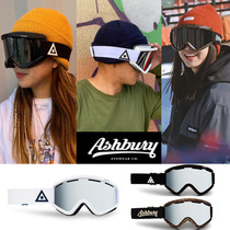 Send lenses] ASHBURY Korean ski goggles men and women display version large lens face small black pants 4