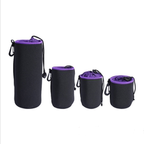 Single Counter Camera Purple Lens Bag Silo Barrel Canon Photography Belt liner protective sleeves Containing Purse Strings
