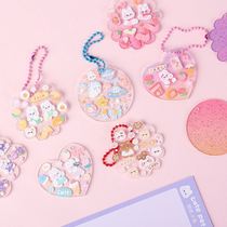 Estimation card full set of material package Gu Pangu card keychain pendant package girl children diy goo card small disc cute glitter gooka sticker hand account sticker transparent acrylic plus chain