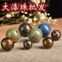 Big lacquer beads Single beads 1 5 loose beads 1 8 Jujube beads Fuzhou big lacquer snail mother-of-pearl eggshell Chinese style gift Buddha beads old beads