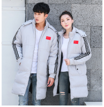 Lovers sports cotton coat men and women Aon snow long training over the knee thick warm down cotton jacket