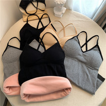 Spring and autumn warm lingerie plus suede thickened anti-chilling internal hitch undershirt autummy jacket self-heating lady harnesses vest blouse