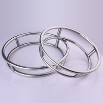 Thickened stainless steel round tube pot holder Double-layer pot mat pot holder wok holder Heat insulation and anti-scalding shelf pot holder