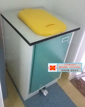 Hospital color steel plate cabinet classification trash can hospital nurse disposal room bin cabinet Ward dirt disposal table