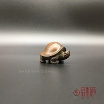 Pure copper little turtle ornaments solid copper mini cute copper turtle hand piece small copper turtle tea pet copper play Longevity Turtle
