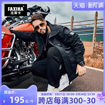 French rhinoceros tide brand plus size mens multi-pocket windproof jacket fat fat fat spring and autumn work jacket