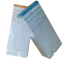 Attendance card microcomputer attendance card punch card paper card ordinary general attendance card paper gray card
