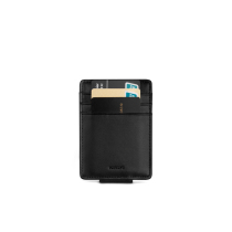 INJOYLIFE Mens short wallet Creative magnets banknote clips Personality genuine leather ultra-thin Money clip minimalist