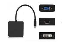 Mini mini dp turn vga hdmi dvi three-in-one converter displayport thunder wire