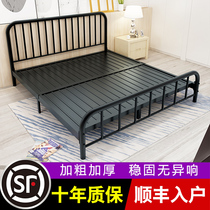 European style iron bed double bed simple modern 1 5 meters Princess iron bed single bed rental house iron frame children 1 8