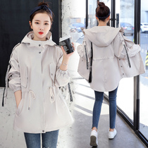 Pregnant women coat trench coat spring and autumn models 2021 New Tide Korean version loose size fashion casual pregnant women autumn coat