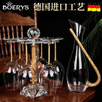 Gold leaf wine glass set Household crystal glass goblet Grape wine glass decanter Creative personality luxury