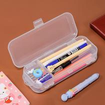 Transparent pencil case for primary school students male and female net red large-capacity plastic pencil case neutral sketch color pencil case for office use