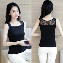 Foreign style sexy beauty back small sling modal women spring and summer base shirt solid color slim body wear lace vest