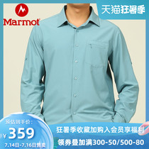 Marmot groundhog 2021 new sports outdoor business casual mens quick-drying long-sleeved shirt breathable perspiration