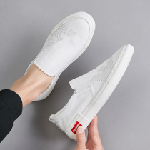 European station Lefu shoes Joker 2020 Summer a pedal lazy breathable thin style brand small white shoes mens board shoes