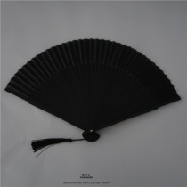Monster Teenage Girl Day Ensemble Song Small Bamboo Son Qipao Black Bone Black Face Platoon fan Dark Fan Photographed Props