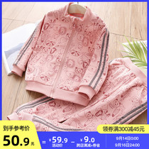 Baby suit 2021 Autumn New Girls childrens clothing childrens coat sports pants tz-4886