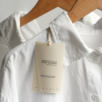 Canvas tag custom-made cotton label custom high-grade womens clothing store listed childrens clothing tag custom cotton linen hanging card personality clothes logo PVC tag free design