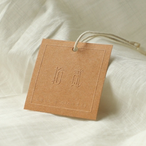 Tag custom special paper tag kraft paper tag tag custom clothing store listing colorless deep concave convex process simple atmosphere fashion tag men's women's tag design logo custom