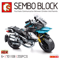 Senbao 701108-11 Yama waterbird JOG little Motorcycle Boy Assembly small particle Enlightenment Racing building block toy