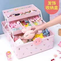 Childrens hair accessories storage box baby girl princess hairclip band headwear Hairband dressing headline jewelry jewelry box