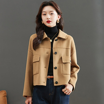 Double-sided cashmere coat womens high-end double-sided wool wool woolen short coat Womens Small man 2021 New