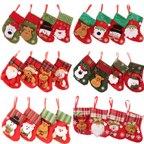 Christmas decorations exquisite Christmas socks gift bags Old Man snowman decoration candy bags three-dimensional gift socks