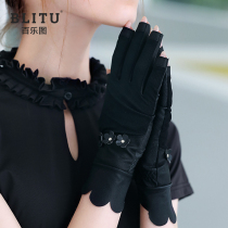 Golf gloves womens hands non-slip wear-resistant finger gloves Korean fashion breathable sunscreen PU gloves