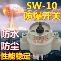 Explosion-proof lighting switch SW-10 aluminum alloy waterproof and dustproof control button switch Explosion-proof switch 10A 220V