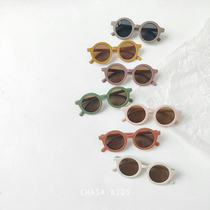 Children Cream Macarons ROUND FRAME INK MIRROR INS NETS RED BABY CUTE FOREIGN AIR GLASSES SUNGLASSES SUNGLASSES