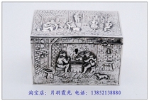 Western silverware antique collection 1887 Hanau Wolf K 350g agricultural and animal husbandry life sterling silver box