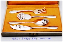 Western silverware antique collection 1883 Paris Auguste R 101g hollow sterling silver set