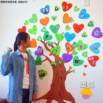 Wishing tree writes wishes wishes wall stickers love walls classroom layout goals encourage class culture blackboard newspaper decoration