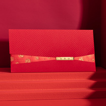 General red envelope custom high-grade hot gilt bag Creative Business wedding with gifts housewarming 2021 wedding red envelope