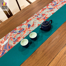  Dunhuang mural Chinese Zen tea mat Cotton linen cloth art tea tablecloth Tea table cushion cloth tea set New Chinese tablecloth Tea flag