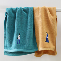 Towels cotton cotton washing face household men and women soft water absorption big not easy to lose hair wipe hair quick dry couple adult