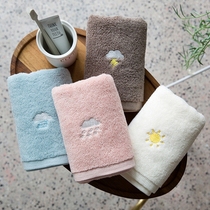 Couple towels A pair of pure cotton cotton face washing household soft water absorption is not easy to lose hair men and women quick-drying hair adult large