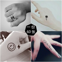 Tattoo stickers Waterproof female Male lasting small fresh flower letters English Realistic arm Ankle couple tattoo Stickers