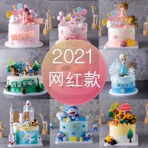  Cake model 2021 new net celebrity European-style fruit simulation popular creative birthday fake cake samples can be customized