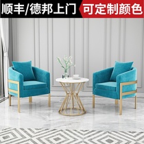 European-style balcony leisure living room sofa coffee table household fabric meeting guest single double sofa chair negotiation table three sets