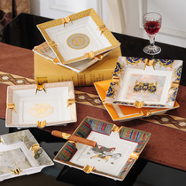 Creative Ceramic Ashtrays Light Extravagant eurostyle Home Living Room Office KTV Snow Ketchup Cylinder Fashion Smoke Dish