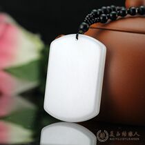 Xinjiang Hetian Jade mutton White Jade safe and sound Jade brand men and women pendant pendant seed raw stone
