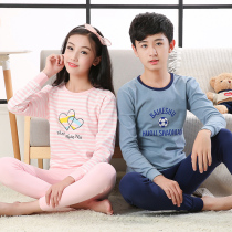  Teenagers pure cotton thermal underwear set girls autumn clothes autumn pants Junior high school students 12 boys 13 middle school children 15 years old